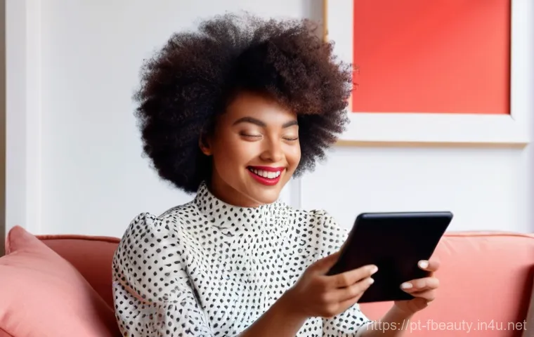 뷰티 산업의 AI 적용 사례 - **Prompt: AI-Powered Skin Analysis at Home**
    A wide shot of a young woman (20s, East Asian ethni...