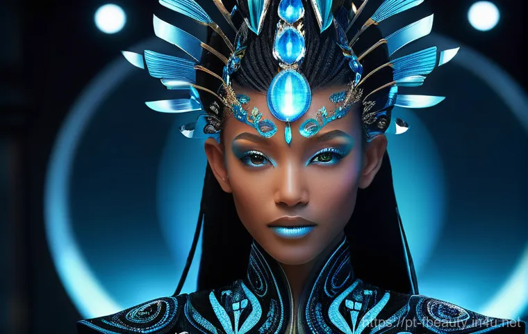 메타버스와 뷰티 - **Prompt:** "A vibrant and dynamic scene depicting a diverse group of male and female avatars intera...