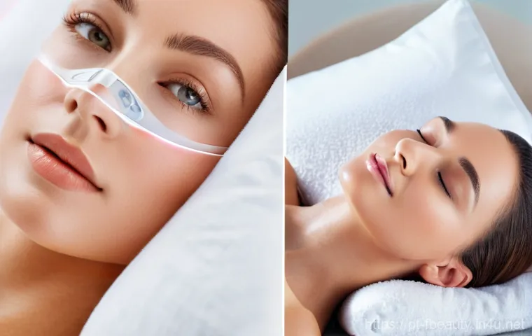 스마트 스킨케어 디바이스 - **Prompt 1: The Personalized Skin Diagnosis Experience**
    A woman in her late 30s, with a serene ...