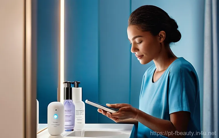 스마트 스킨케어 디바이스 - **Prompt 2: Microcurrent and LED Light Therapy Integration**
    A visually appealing split image or...